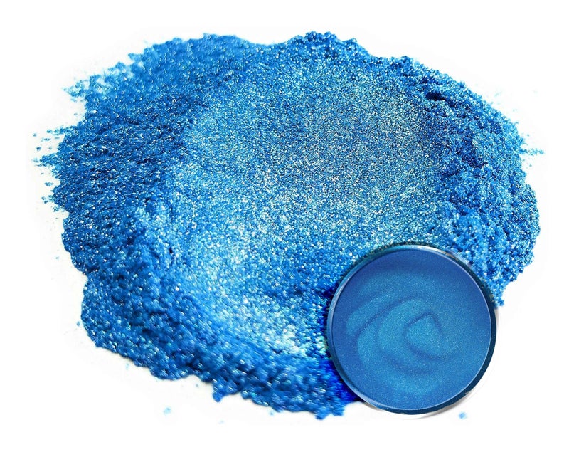 Eye Candy Pigments Premium Blue Mica Powder - Angel Blue (25gr) - for Epoxy, Resin, Soap, Paint, Woodworking, Acrylic Pouring, Bath Bombs, Fishing Lures - DIY Arts and Crafts Additive - Image 2